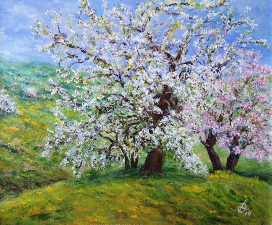 Raskoš proljeća, akril na platnu, 60×50, 2014.