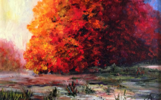 Jesen, akril na platnu, 40×30, 2014.