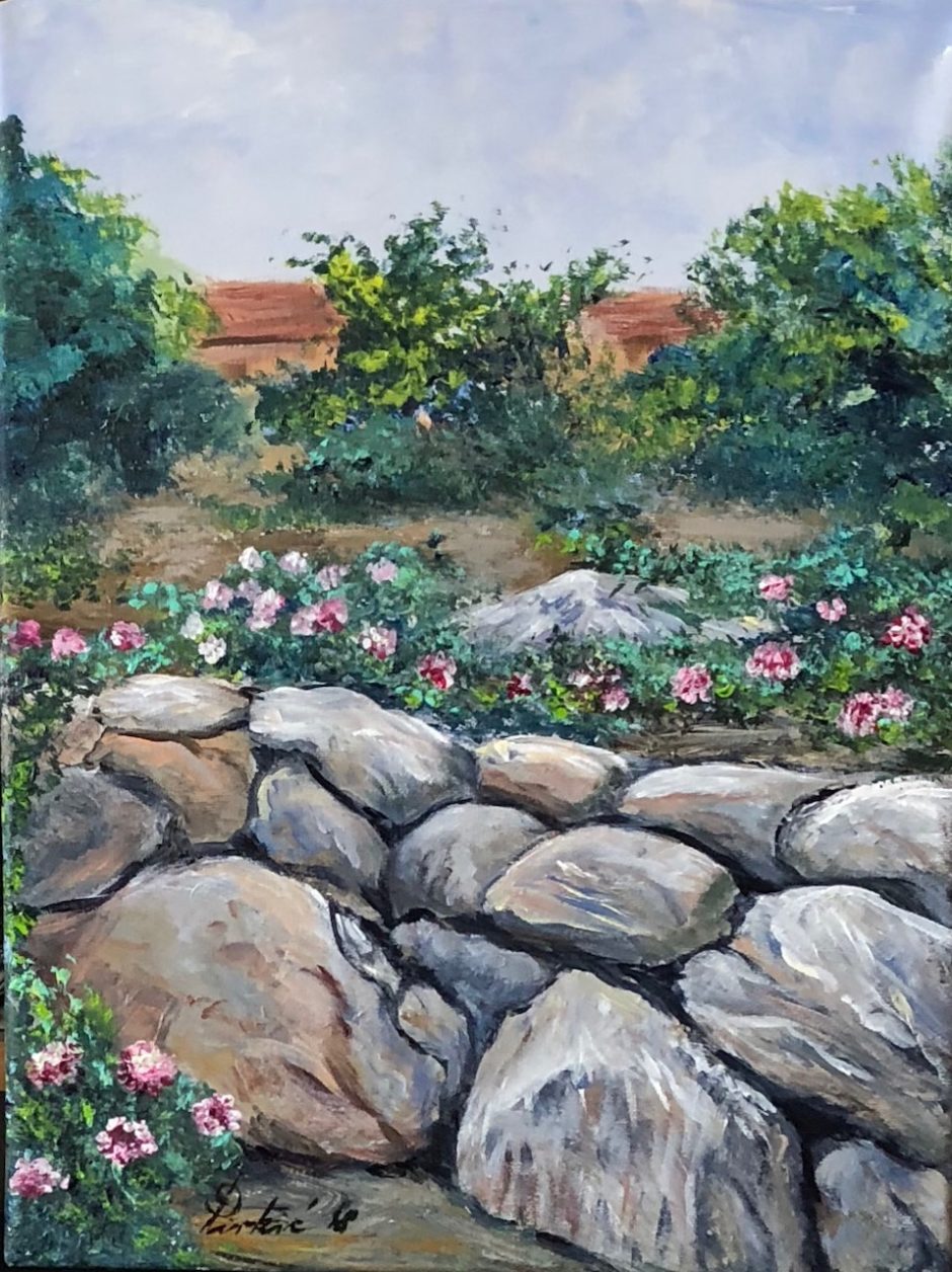 Vrt ruža,  akril na platnu,  50×40,  2018
